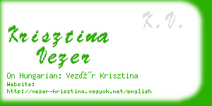 krisztina vezer business card